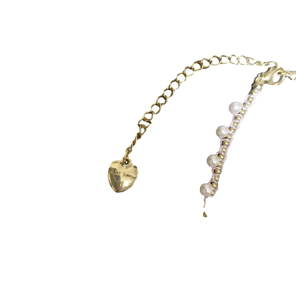 Sold Betsey Johnson Y2K Tea party Charm Necklace Tea Cup Form Spoon  Authentic - Picture 7 of 8